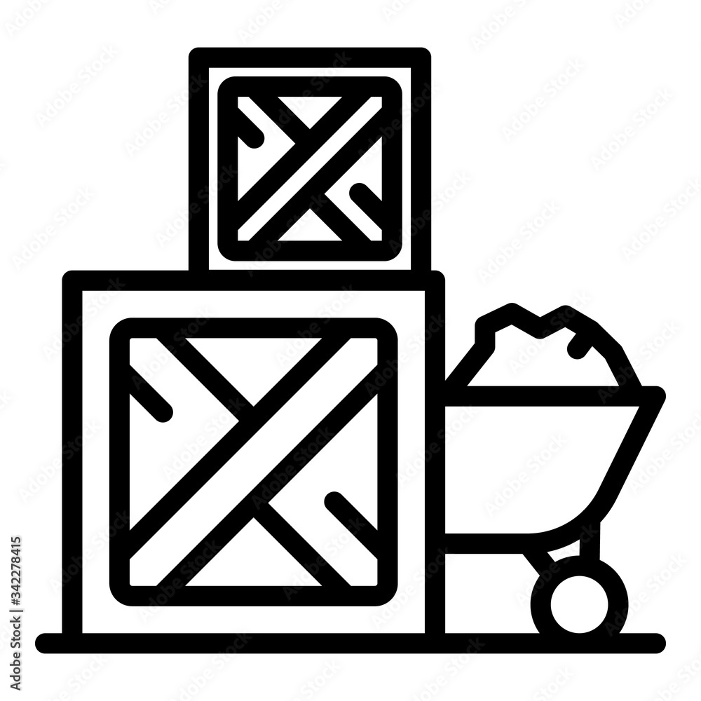 Poster farm producer box icon. outline farm producer box vector icon for web design isolated on white backg