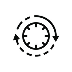 real time data outline vector icon. analytics illustration sign. technology symbol.