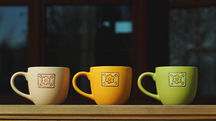 Vintage cup of coffee and chocolate