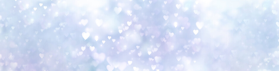 Abstract blue pink background banner with hearts - concept mother's day, father's day, love or...