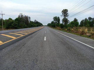 Four lane road in Thailand