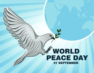 Wolrd Peace Day Logo Vector eps10