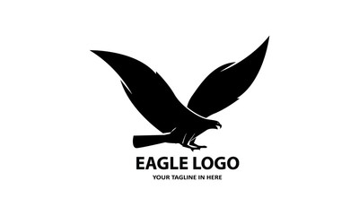 siluet Elang sederhana, cocok untuk simbol bisnis atau logo  © wodeol99