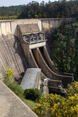 dam of the river zêzere in portugal