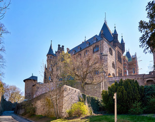 Fototapeta na wymiar Entrance area to the castle in Wernigerode. Saxony-Anhalt, Germany