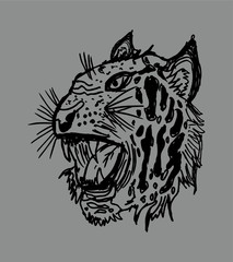 Tattoo tribal tiger graphic design vector art