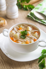 Chicken noodles soup