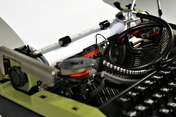 close up of vintage typewriter