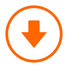 Pfeil nach unten und Kreis