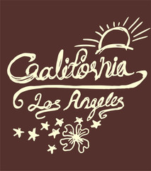 California Los Angeles college graphic design vector art