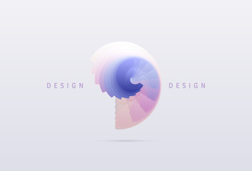 Abstract design element. Spiral, rotation and swirling movement. Vector illustration with dynamic effect. - obrazy, fototapety, plakaty