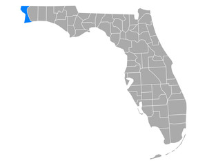 Karte von Escambia in Florida