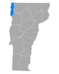 Karte von Grand Isle in Vermont