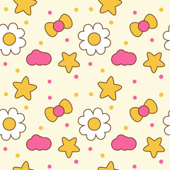 seamless pattern with cute icons