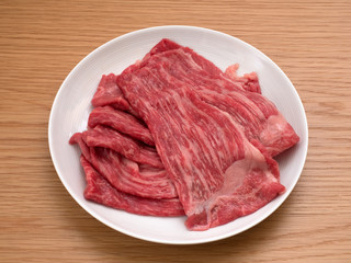 黒毛和牛の薄切り