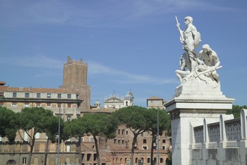 Fototapeta na wymiar Rome. Piazza Venezia one of the most beautiful square in the world