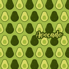 Cute and colorful avocado pattern