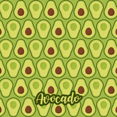 Cute and colorful avocado pattern