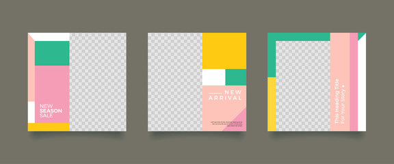 Fototapeta premium Unique Editable modern Social Media banner Template.Promotional web banner for social media. Elegant sale and discount promo. Fashion and lifestyle blog templates, web banners