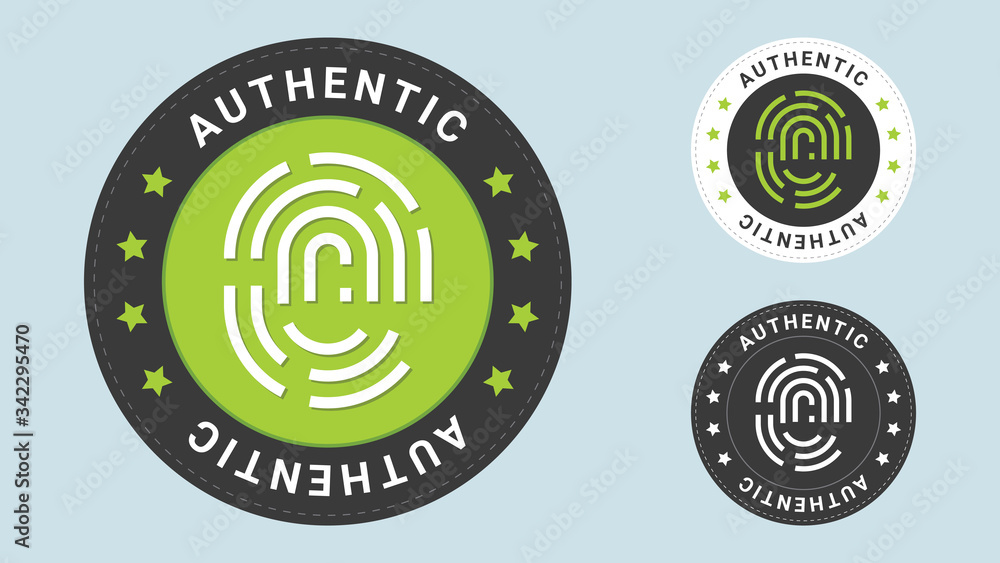 Poster authentic stamp vector illustration. vector certificate icon. vector combination for certificate in 