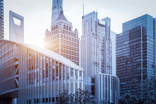 Modern architecture in Pudong financial district, Shanghai.. © 昊 周