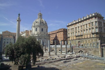 Rome. Column Traiana to celebrate the conquist of Dacia
