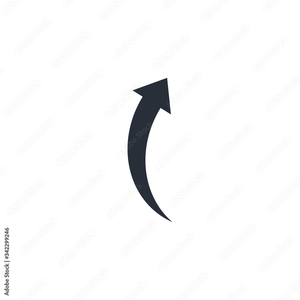 Poster arrow pointer black. vector icon isolated on white background.