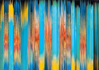 Colorful noise background. Digital error. Blue red yellow glitch gradient pattern.