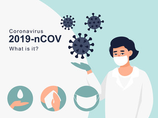 Infographic elements of prevention the coronavirus