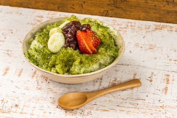かき氷　japanese type of epidemic shaved ice