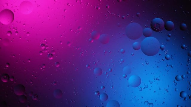 Bubble oil on water with color background