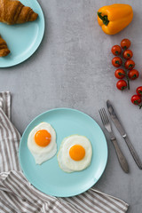 concept of flat lay food on table