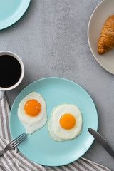 concept of flat lay food on table
