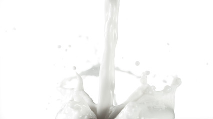 Milk splash isolated on white background