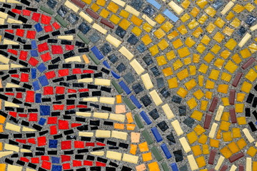 
Decorative ceramic tiles on the wall of the building
Background for web design.