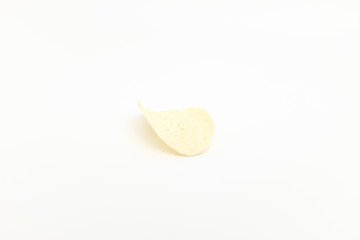 Potato chips sweets on white background