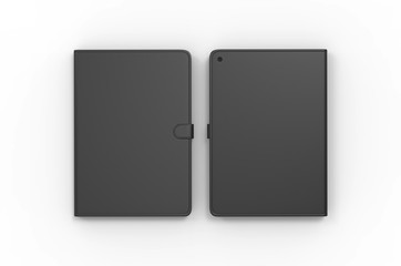 Blank electronic screen Tablet  for branding and design, 3d render illustration.