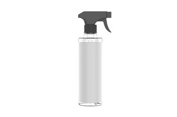 Blank plastic trigger spray for branding, 3d render illustration.