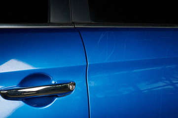 Small scuffs on car body paint