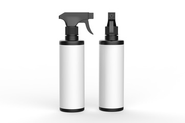 Blank plastic trigger spray for branding, 3d render illustration.