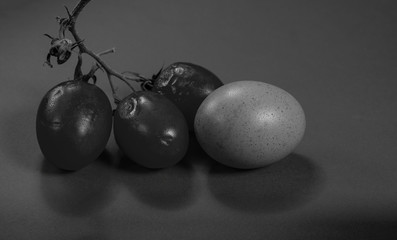 uovo composizione bianco e nero