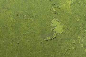 Old painted wall with cracked paint