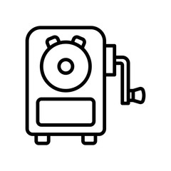 pencil sharpener - stationery icon vector design template
