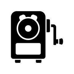 pencil sharpener - stationery icon vector design template