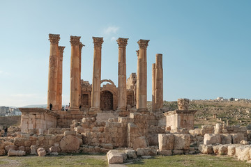 Temple of Artemis,Ancient precious ruins in roman city
in Jordan