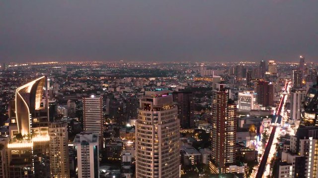 Aerial view of Thonglor, Phrom Phong and Ekkamai District, Sukhumvit street in Bangkok, Thailand