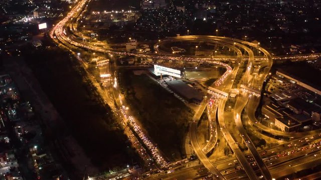 Aerial view of Thonglor, Phrom Phong and Ekkamai District, Sukhumvit street in Bangkok, Thailand