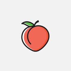 peach icon vector illustration design