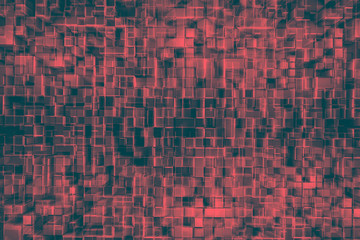 Abstract technological blue cubes background. 3d rendering