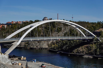 Stockholm, Sweden  The Svindersviksbron bridge in Kvarnholmen.